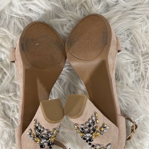 Shoe Dazzle Alisha Crystal Embellished Block Heel Platform Size 9.5 - Picture 10 of 12